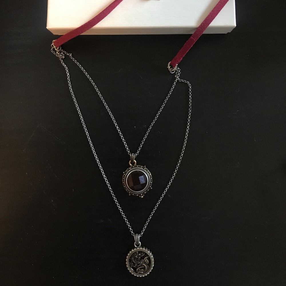 Lucky Brand suede adjustable necklace